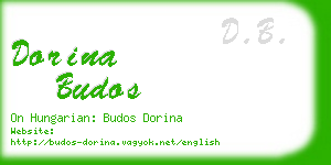 dorina budos business card